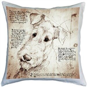 THINK GIFT! Luxurious Airedale Accent Pillow FREE SHIPPING!